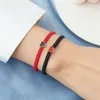 Bracelets de charme Bracelet de fil rouge de mode pour femmes hommes bouddhiste tibétain réglable tissé à la main tressé corde noeuds bijoux bracelets
