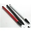 Stylus Pens High Quality Capacitive Resistive Pen Touch Sn Pencil For Pc Phone Black White Red Drop Delivery Computers Networking Tabl Otc5O