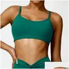 Yoga Outfit Hearuisavy Cross Back Soutien-gorge Push Up Gym Top Femmes Vêtements de fitness Sous-vêtements de sport Vêtements d'entraînement Courir Drop Livraison ou Ottwb