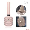 Nail Gel 12 Color Professional Explosion Diamond Polish With Box 10 ml Sparkling Glue UV Manicure Art Drop Delivery DHXWO