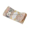 Other Festive Party Supplies 50% Size Aged Prop Money Canadian Dollar Fake Copy Cad Banknotes Paper Play Movie Props For Birthday Dh26M