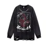 Mężczyźni Drukuj koszulki z długimi rękawami Autumn Hip Hop Vintage Tees Gothic High Street Tshirts Women Harajuku Streetwear Brand Lose Tops 240122