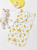 Blankets Cotton Soft Baby Sleeping Bag Born Envelope Cocoon Wrap Swaddle Sleep Blanket With Bow Headband Set