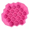 Baking Moulds Honeycomb Silicone Soap Mold 19-Hole Cake Bakeware For Family Or Friends Party Durable 30.5 X 28.5 5Cm