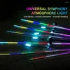 Interior Accessories 18 In 1 Universal Symphony Rainbow LED Ambient Light For Car RGB Neon Full Color Streamer Acrylic Strip Atmosphere Lamp