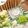 Servet Ronde Placemats Binnen Dineren 4 STKS St. Patrick's Day Placemat Groene Decoratie Antislip Geïsoleerde Linnen Rubberen Mat