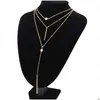 Kettingen Lxoen Vintage ketting chokers kettingen mode Mti laag kristal punk ketting verklaring Boheemse sieraden voor vrouwen cadeau drop de Othft