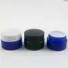 200 x 20g 30g 50g Empty Purple glass jars for cosmetics Blue Glass Cream Jars Cosmetic Packaging with lid black plastic capshigh qualti Tvdp