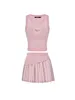 Work Dresses Skinny Knit With Tank Top A-line Skirt Two-piece Set Summer 2024 Suit Party Korean Elegant Lady Style