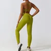 Sportswear conjunto de yoga das mulheres roupas de treino atlético wear esportes ginásio legging sem costura sutiã de fitness colheita superior manga longa yoga terno 240124