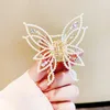 Hårklipp 2024 Butterfly Catch Clip Rhinestone Claw Sweet Pearl Accessories Female Fairy Temperament Small