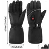 Gants de cyclisme Uni thermique étanche électrique chauffé coupe-vent USB charge pour le ski en plein air randonnée travail livraison directe Sports Ou Otgx3