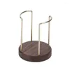 Kitchen Storage Factory Solid Wood Brass Cup Rack Coffee Holder For Water Simple Front Desk Division Paper