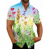 Casual Social Fashion Camisa Floral Tight Quotidien Hawaïen Chemise À Manches Courtes Pour Hommes De Luxe Fleur Motif Y2k Harajuku Vêtements 240126