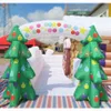 vente en gros activités de plein air de bateau gratuit publicité gonflables Noël 7.3x5.1 m maison de Noël gonflable géante de la grotte du Père Noël avec une belle impression