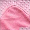 Filtar Swaddling Fleece Filt Baby Ddling Born Thermal Winter Solid Bedding Set Cotton Quilt Spädbarn Ddle Wrap 102 76cm Drop Delive Otqhe