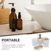 Badtillbehör Set Five Piece Washing Home Use Soap Dispenser Manual Lotion Tandborstehållare Kök med pump badrumstillbehör