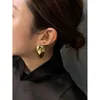 Boucles d'oreilles en laiton brillant, grand masque, perles, bijoux pour femmes, Punk, robe de soirée, défilé, tendance, Style coréen, japonais et israélien INS