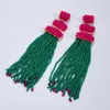 Dingle örhängen bohemiska varumärke etnisk tofs hänge för kvinnor handgjorda pärlor droppparti uttalande smycken grossist