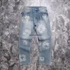 Designer Jeans da uomo Pantaloni in denim Lacrime Tan Jianci Stesso stile Lavaggio intarsiato con diamanti Versatile Coppia casual Moda Uomo Donna RCAP