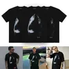 Men's T-shirts Represnet-shirt Shark Round Neck Short Sleeve Rep Worn Out Trendy Summer New Loose Casual T-shirt for Men W844