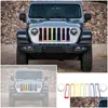 Other Exterior Accessories Car Headlight Er Trim And Front Mesh Grille Ring Decoration For Jeep Wrangler Jl Accessories9660993 Drop De Otfdo