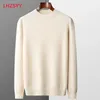 LHZSYY Autumn Winter Men' Cashmere Sweater First-Line Ready-To-Wear Pullover Half Turtleneck Casual Sweater Pure Wool Knit Shirt 240127