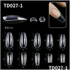 False Nails 500/600Pcs Acrylic Press On Art Tips Fl Er Clear Coffin Gel Extension System Fake Nail Manicure Tool Drop Delivery Health Otdcf