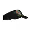 Bérets Summer Air Sun Hat Hommes Femmes Visière réglable Protection UV Top Vide Sports Crazy Mad Skull Hippie Champignons Casquette de protection solaire