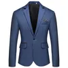 Business Slim Fit Single Buttons Suits Jacket Men Casual Fashion Wedding Groom Tuxedo Blazer Coats Party Suit 240201