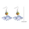 Dangle Earrings Elegant Acrylic Long Goldfish Pendant Earring Colorful Polkas Dot Beads Jewelry Women Girl