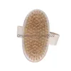 Brosses de bain Éponges Épurateurs Mas en bois Brosse à poils Spa Peau sèche Masse corporelle Brosses de nettoyage douces Accueil Salle de bain Drop Livraison G DH621