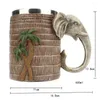 Muggar Creative 3D Tropical Rainforest Elephant Beer Mug 304 Rostfritt stålfoderhts