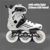 3-Rad-LED-Blitz-Inline-Skate-Schuhe mit 3 x 110 mm Weiß, Blau, Grün, Rot, Rosa, heller Glanz, Rollschuh, Straßenpatines, 110 mm, 240127