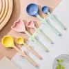 Cuillères à café créatives pour la santé des enfants, couleur sous glaçure, petite cuillère Super mignonne pour Dessert, accessoires de cuisine à Long manche