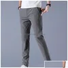 Men'S Pants Mens Golf Trousers Quick Drying Long Comfortable Leisure With Pockets Stretch Relax Fit Breathable Zipper Design Drop De Dhfde