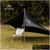 Tentes et abris Mountainhiker Outdoor Cam Paddy Noir Caoutchouc Auvent Parasol Portable Pliant Drop Livraison Sports En Plein Air Camping Otxt6