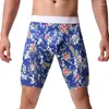 Cuecas dos homens longos boxers roupa interior respirável fibra de leite pernas masculino boxershorts sexy u convexo pênis bolsa deslizamento homem calcinha cuecas