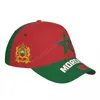 Bollmössor unisex marocko flagga cool marockansk vuxen baseball cap patriotisk hatt för fotboll fans män kvinnor