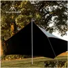 Tendas e abrigos Mountainhiker Outdoor Cam Paddy Black Rubber Canopy Sunshade Portátil Dobrável Drop Delivery Esportes Ao Ar Livre Camping Otefw