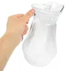 Water Bottles Plastic Pitcher With Lid Juice Handle Beverage Ice Tea Jug Drinking