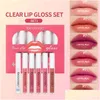 Lip Gloss Lipstick Set 6Pcs Transparent Moisturizing And Non Staying Cup Mild Irritating Matte Kit Drop Delivery Health Beauty Makeup Ottsf