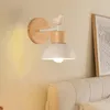 Wandlamp Nachtkastje Licht Veranda Met Houten Basis El Eetkamer Minimalistische Badkamer Huis Verlichtingsarmaturen Lampen niet inbegrepen