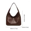 Avondtassen Dames Leren schoudertas Grote capaciteit Retro Tote Handtas Veelzijdige handgreep Zachte tas Outdoor Reizen