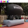 6ml (20ft) Blower toptan özel yapımı reklam, büyük siyah renk şişirilebilir domuz balonları mağaza açılış için logo ile