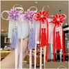 Haaraccessoires Vintage Chinese organza lint boog Tassel Haarspelden Hairgrips Butterfly Flower Clips For Girls Han Fu Pins Drop Delive OTCDB