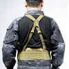 Waist Support Tactical Molle Belt Vest H-shaped Men Army Girdle With Shoulder Strap Soft Padded Hunting Adjustable