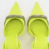 741 Rhinestone Women traf pompe estate eleganti eleganti tacchi alti sandali marca marca con slingback lady scarpe 240125 c