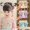 Hair Accessories Vintage Chinese Organza Ribbon Bow Tassel Hairpins Hairgrips Butterfly Flower Clips For Girls Han Fu Pins Drop Delive Otp2O