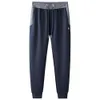 Automne Lumière Luxe Mode Tendance Couleur Contraste Épissage Couche D'air Espace Coton Hommes Occasionnels Petit Pantalon De Garde-Foot Pantalon De Sport Pour Hommes